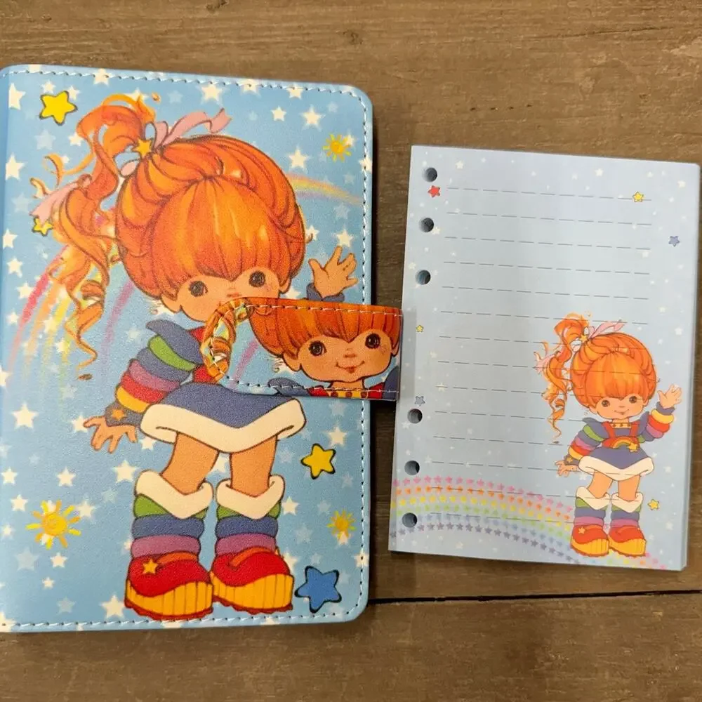 Rainbow Brite A6 6 Ring Binder, Pouch, & Paper